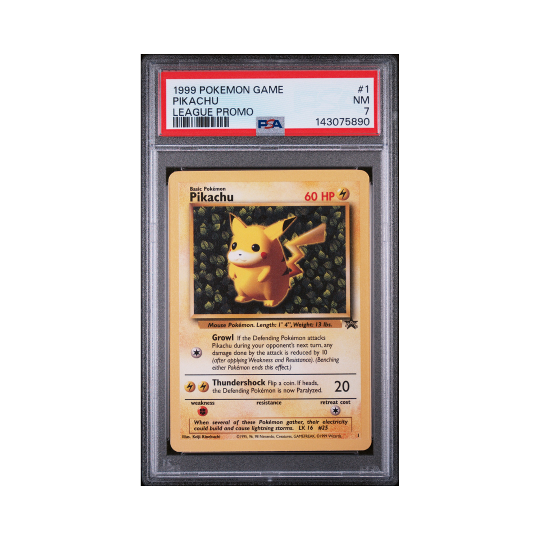1999 Pokémon League Promo #1 Pikachu League Promo PSA 7