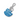 Maison Kitsune Palais Royal Silver-Tone and Enamel Keyring Blue