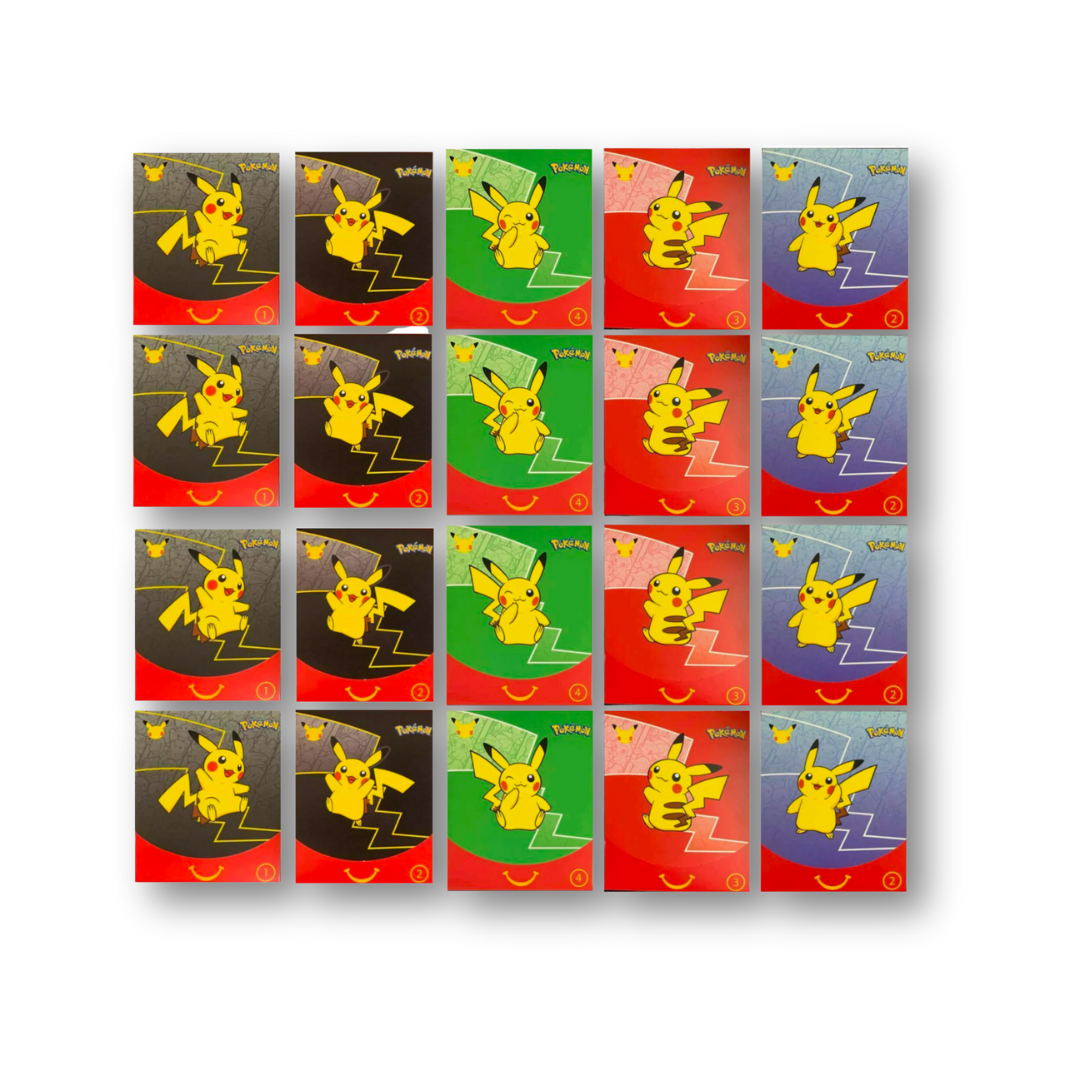 2021 mcdonald's pokemon cards list 2021 Pokémon TCG McDonald's Happy Meal 25th Anniversary Envelope Pack – Drop Streetwear