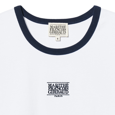 Marithé François Girbaud W Classic Logo Ringer Tee White