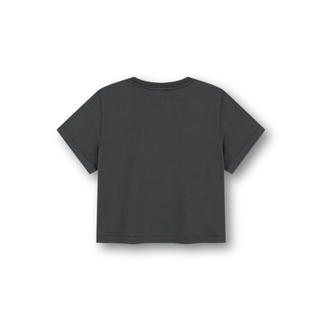 Marithé François Girbaud W Classic Logo Crop Tee Charcoal