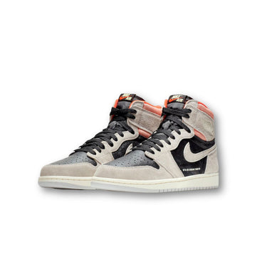 Jordan 1 Retro High Neutral Grey Hyper Crimson