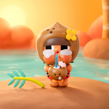 Pop Mart CRYBABY Coconut Figure Brown