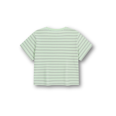 Marithé François Girbaud W Classic Logo Crop Tee Light Mint