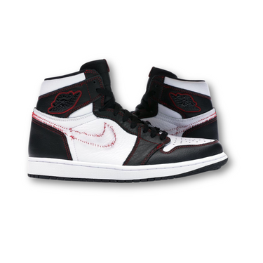 Jordan 1 Retro High Defiant White Black Gym Red