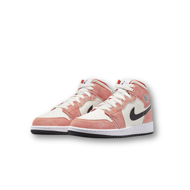 Jordan 1 Mid SE Orange Suede (GS)