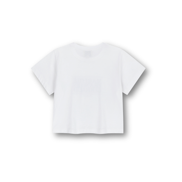 Marithé François Girbaud W Classic Logo Crop Tee White