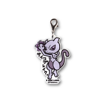 Pokémon B-Side Label Acrylic Charm Mewtwo