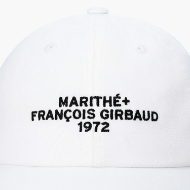 Marithé François Girbaud Lettering Logo Ball Cap White