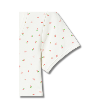 Marithé François Girbaud W Flower Short Sleeve Tee White