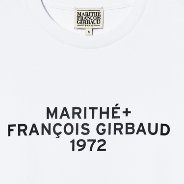 Marithé François Girbaud Lettering Logo Oversized Tee White