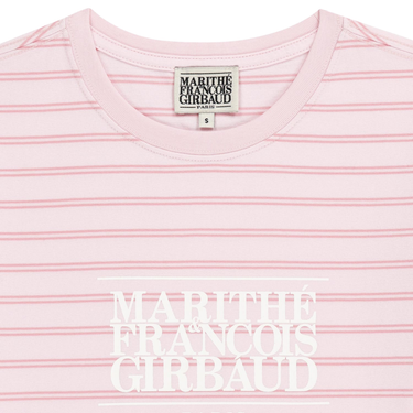 Marithé François Girbaud W Classic Logo Crop Tee Pink