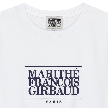 Marithé François Girbaud W Classic Logo Crop Tee White