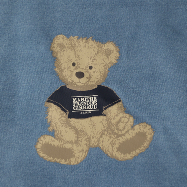 Marithé François Girbaud Doodle Bear Eco Bag Blue