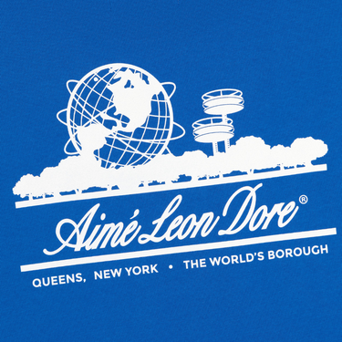 Aimé Leon Dore x LA Dodgers Unisphere Tee Victoria Blue