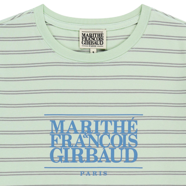 Marithé François Girbaud W Classic Logo Crop Tee Light Mint