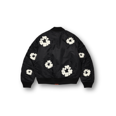 Denim Tears Cotton Wreath MA-1 Bomber Jacket Black