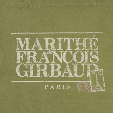 Marithé François Girbaud Classic Logo Stamp Eco Bag Olive