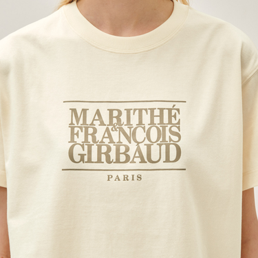 Marithé François Girbaud Classic Logo Tee Cream