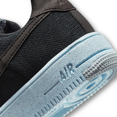 Nike Air Force 1 Low Crater Flyknit Black Chambray Blue