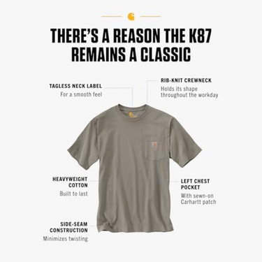 Carhartt Men's Loose Fit Heavyweight Short-Sleeve Pocket T-Shirt Desert