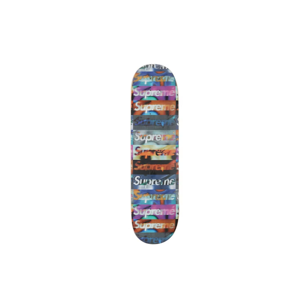 Supreme Distorted Logo Skateboard Deck Black – Drop Streetwear