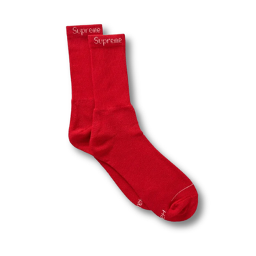 Supreme Hanes Crew Socks (4 Pack) Red