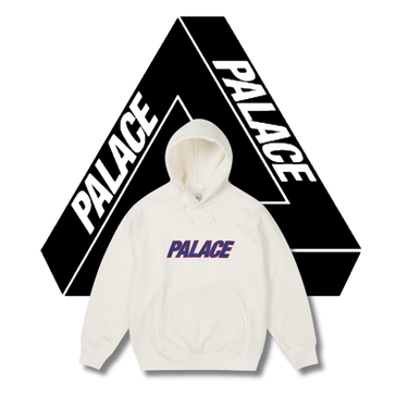 PALACE DUO LOGO HOOD WHITE