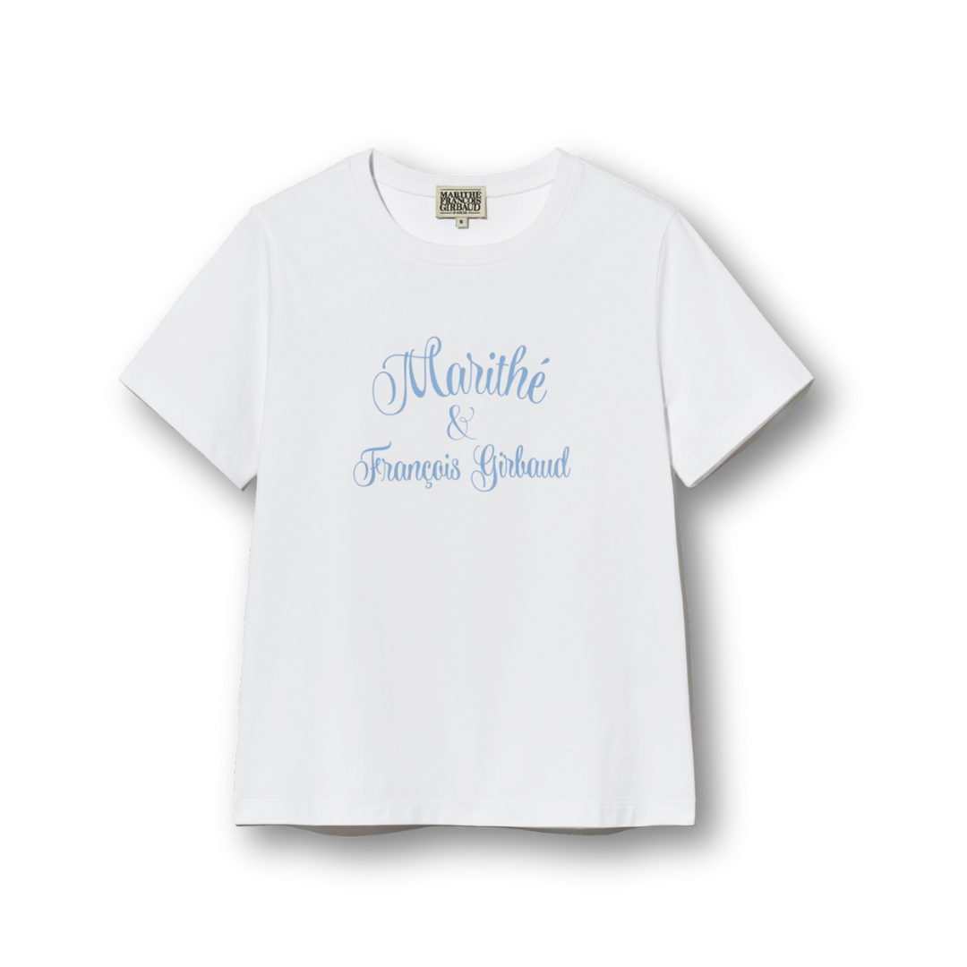 Marithé François Girbaud W Cursive Logo Tee White