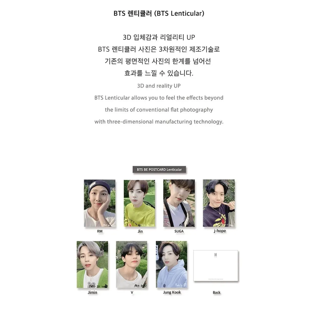BTS LENTICULAR POSTCARD (BE)