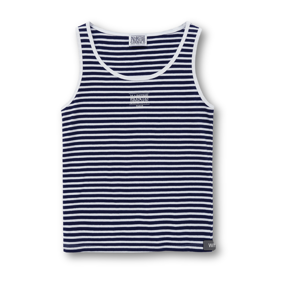 Marithé François Girbaud W Classic Logo Sleeveless Navy