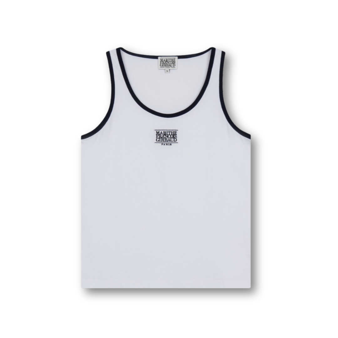 Marithé François Girbaud W Classic Logo Sleeveless White