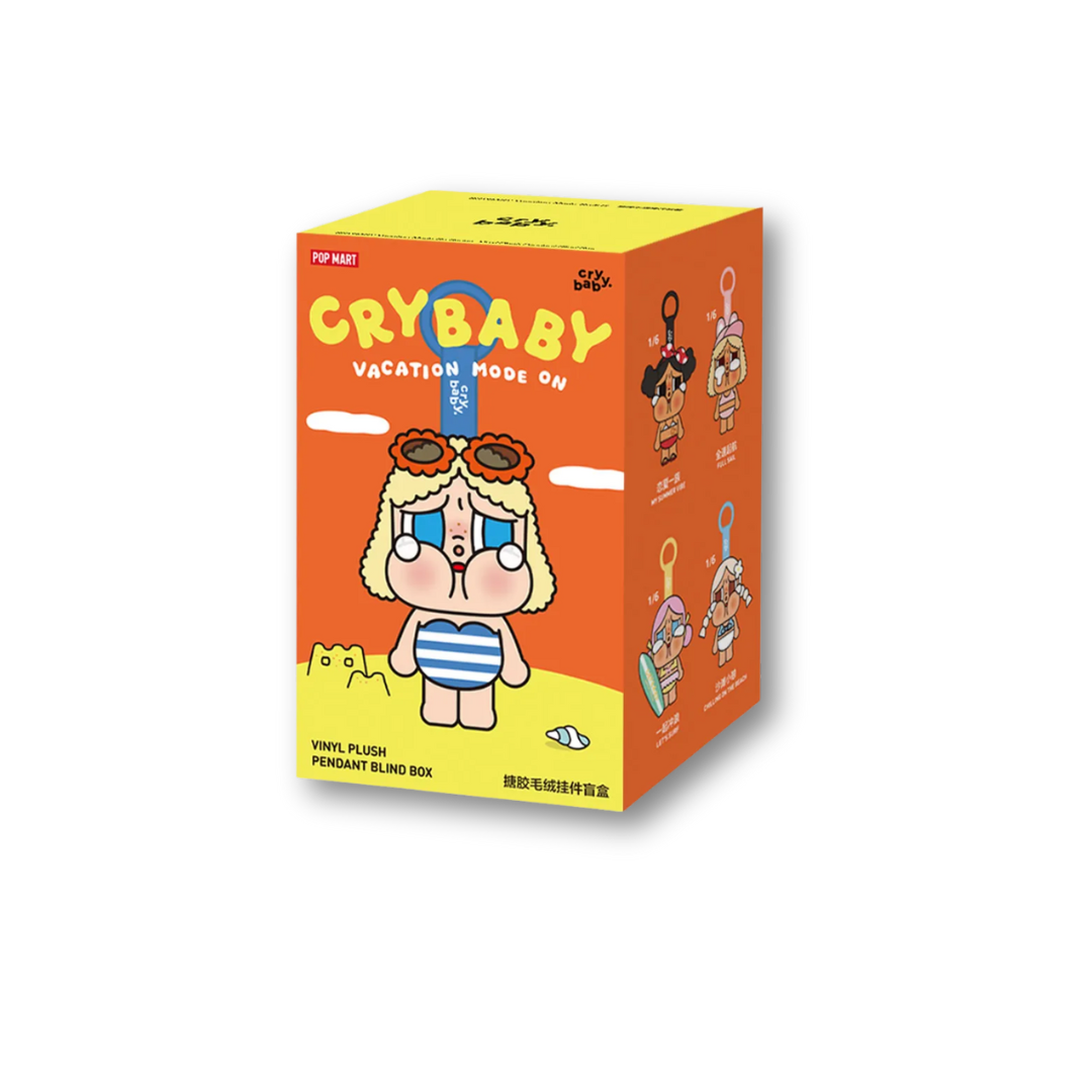Pop Mart Crybaby Vacation Mode On Series Vinyl Plush Pendant *Individual