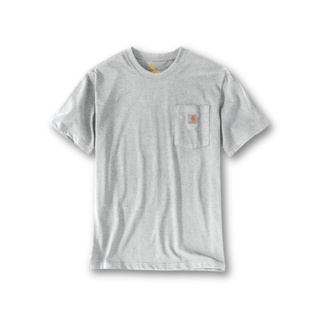 Carhartt Men's Loose Fit Heavyweight Short-Sleeve Pocket T-Shirt Heather Grey