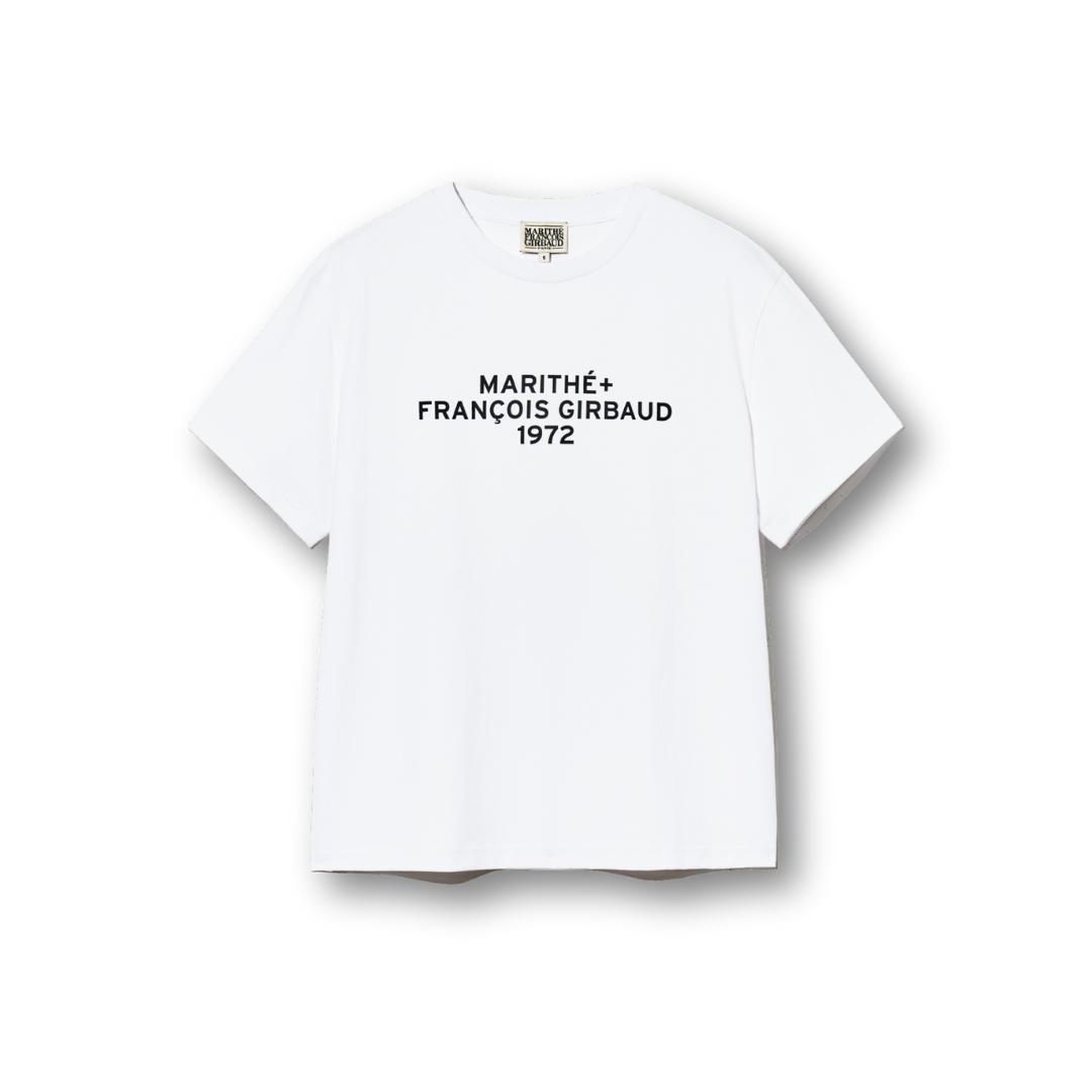 Marithé François Girbaud Lettering Logo Oversized Tee White