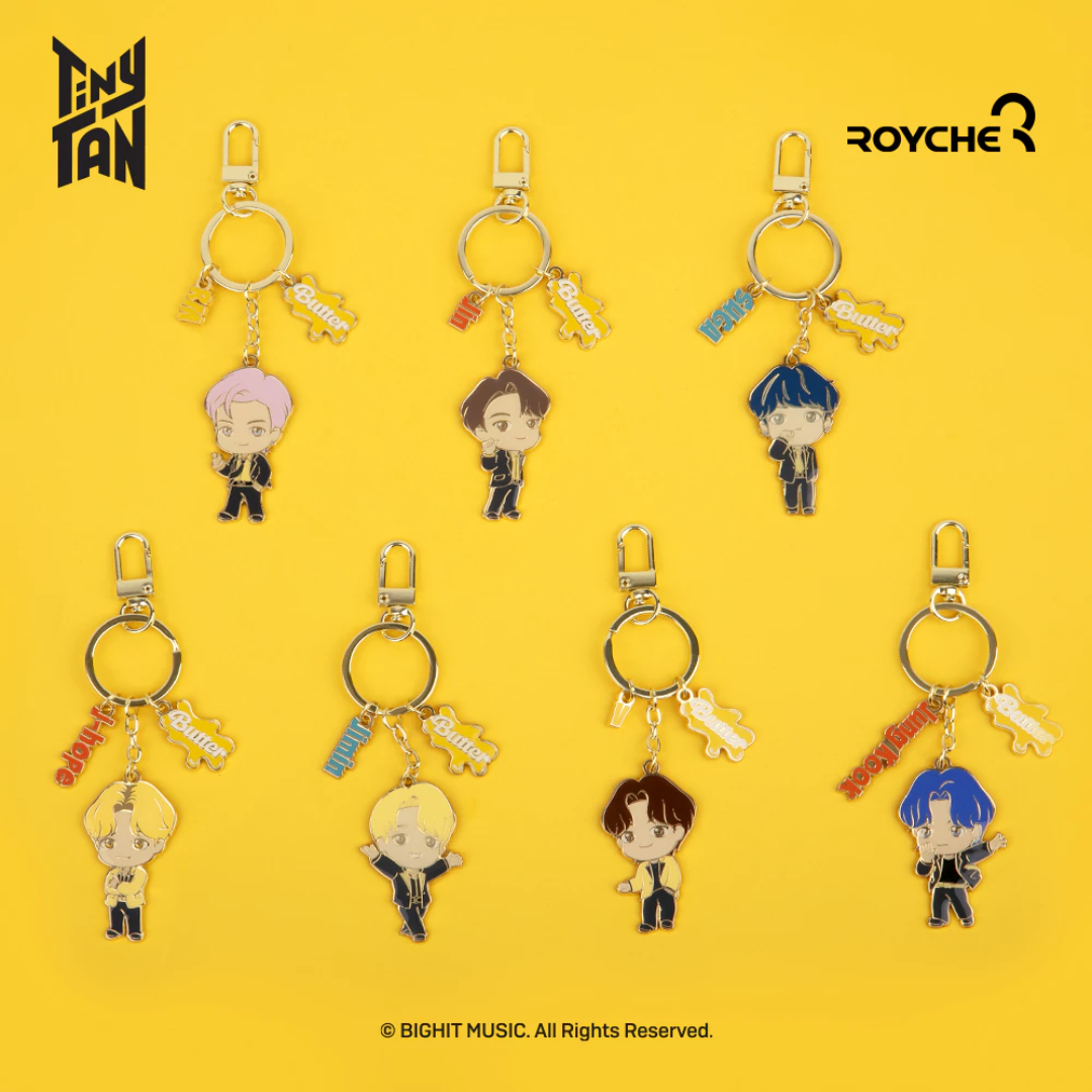BTS TinyTAN Butter Swing Metal Keyring