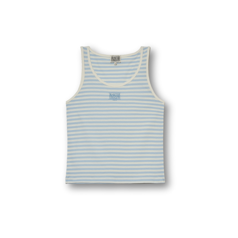 Marithé François Girbaud W Classic Logo Sleeveless Sky Blue