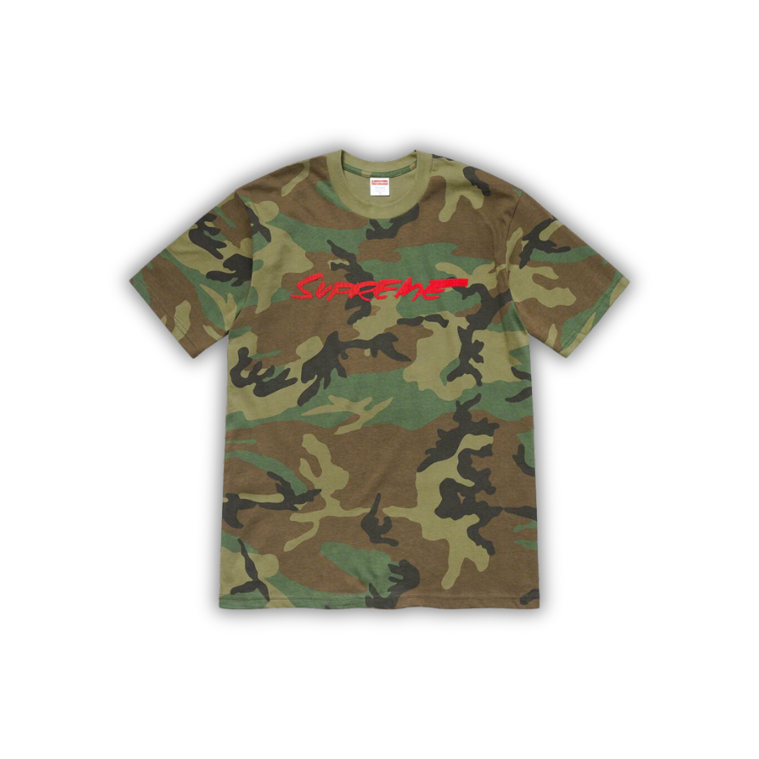 Supreme Futura Logo Tee Woodland Camo