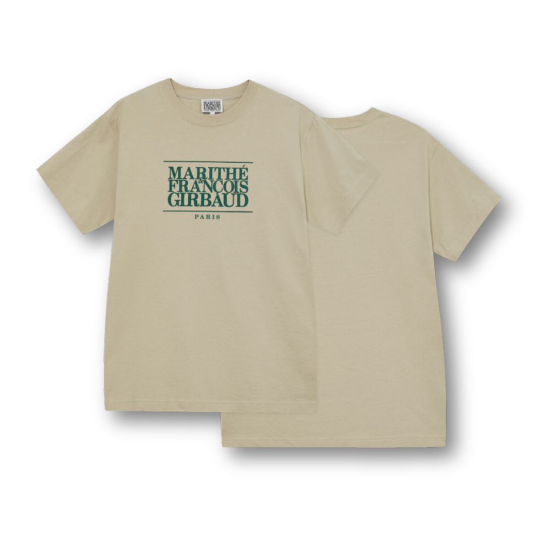 Marithé François Girbaud Classic Logo Tee Khaki Beige