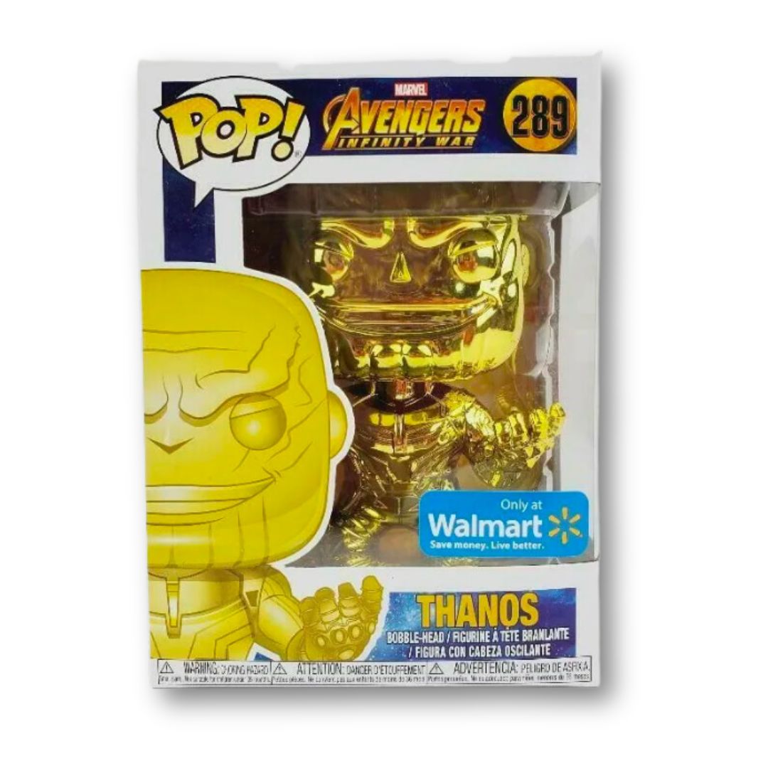 Funko Pop! Marvel Avengers Infinity War Thanos yellow Chrome (Walmart Exclusive) #289