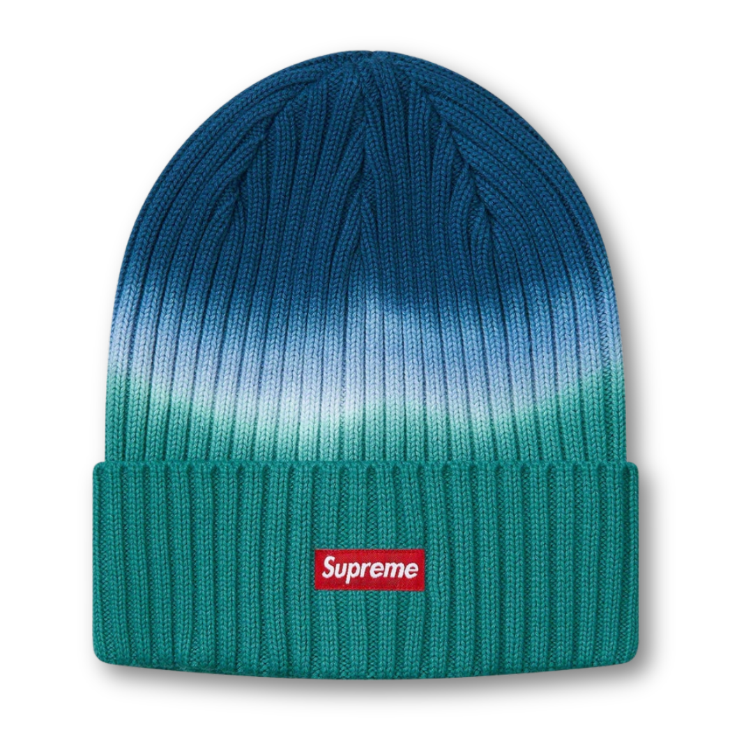 Supreme Overdyed Beanie Teal Tie Dye