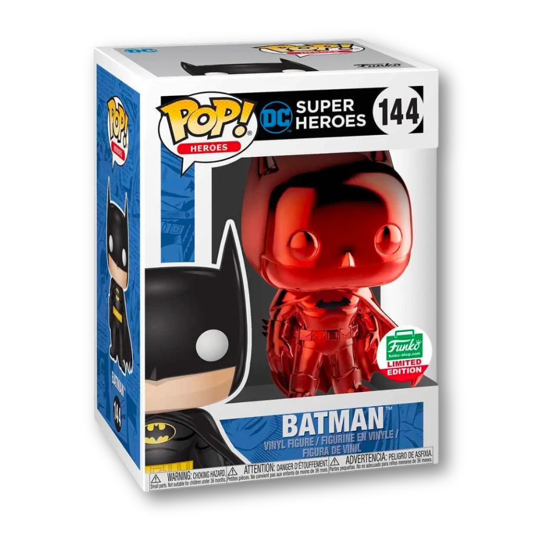 Funko Pop! DC Super Heroes Batman (Red Chrome) (Funko Shop Exclusive) #144