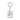Cafe Kitsune Logo Engraved Silver Tone Key Fob Silver