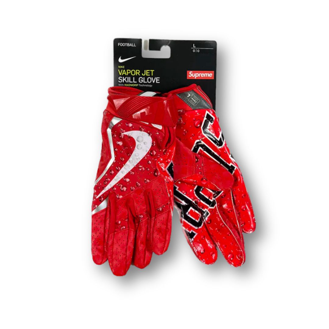 Supreme Nike Vapor Jet 4.0 Football Gloves Red