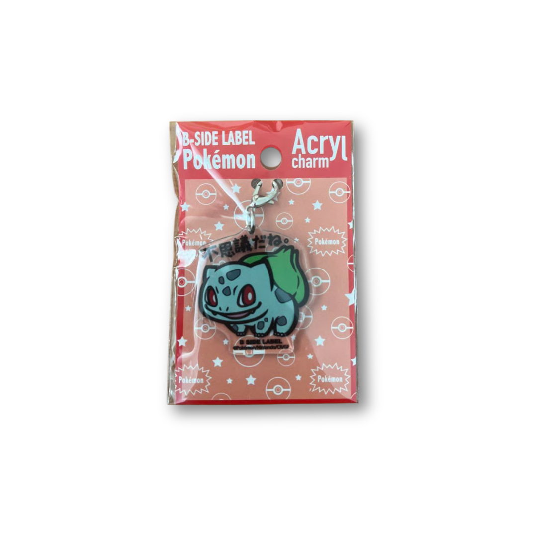 Pokémon B-Side Label Acrylic Charm Bulbasaur