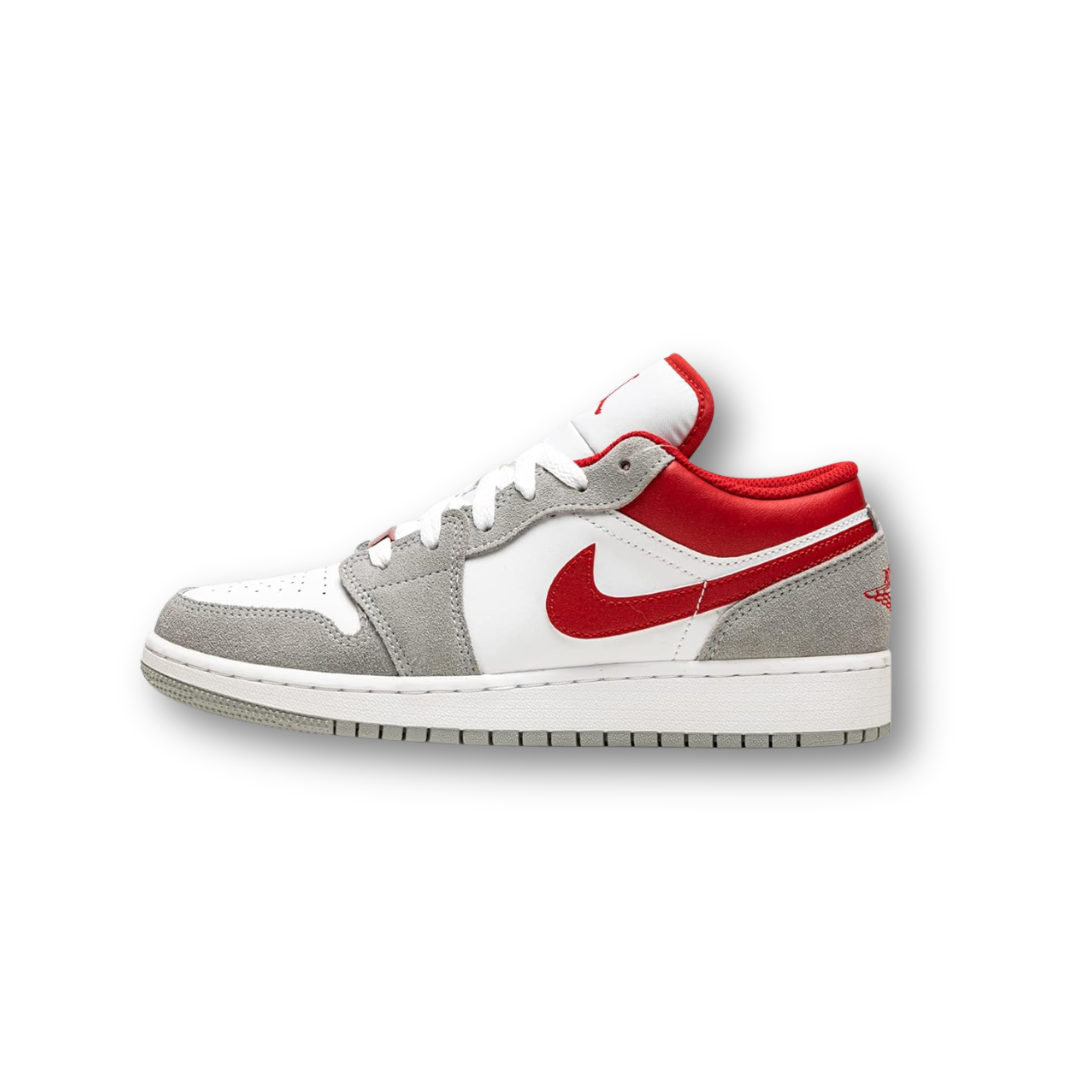 Nike Air Jordan 1 Low SE Light Smoke Grey Gym Red (GS)