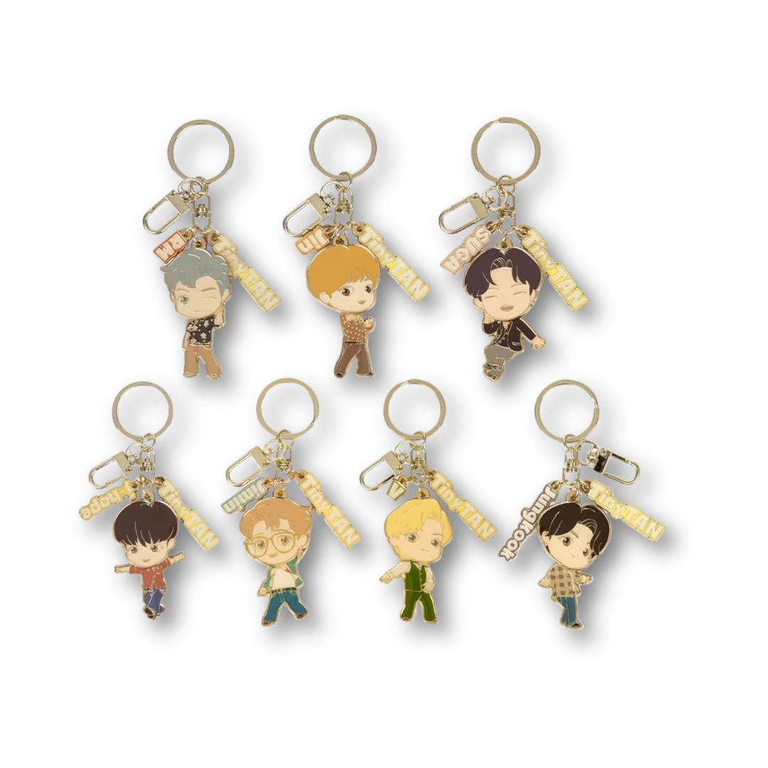 BTS TinyTan Dynamite Metal Keyring