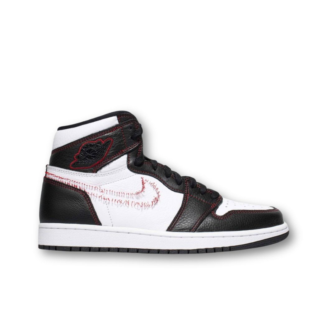 Jordan 1 Retro High Defiant White Black Gym Red