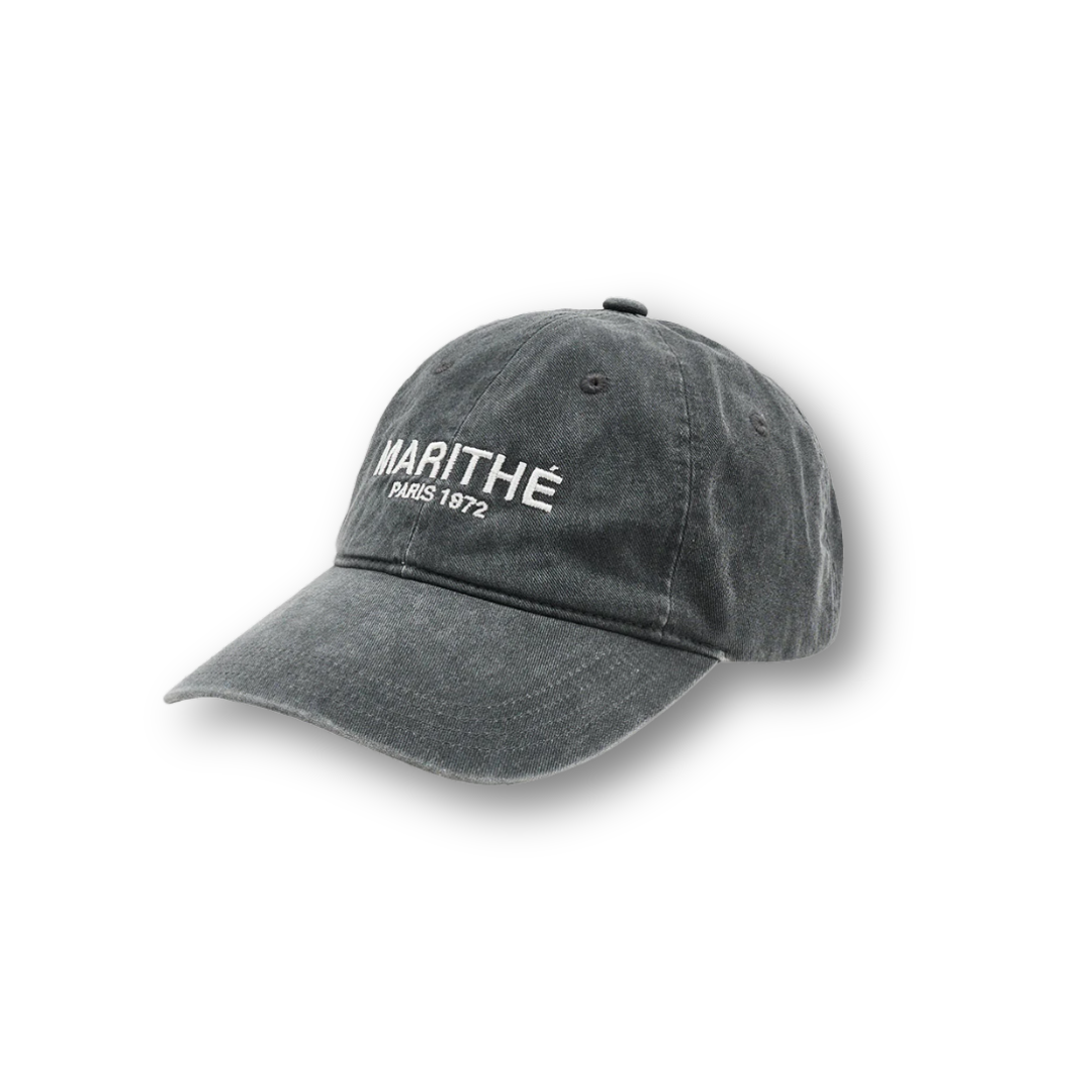 Marithé François Girbaud Denim Washing Logo Ball Cap Black