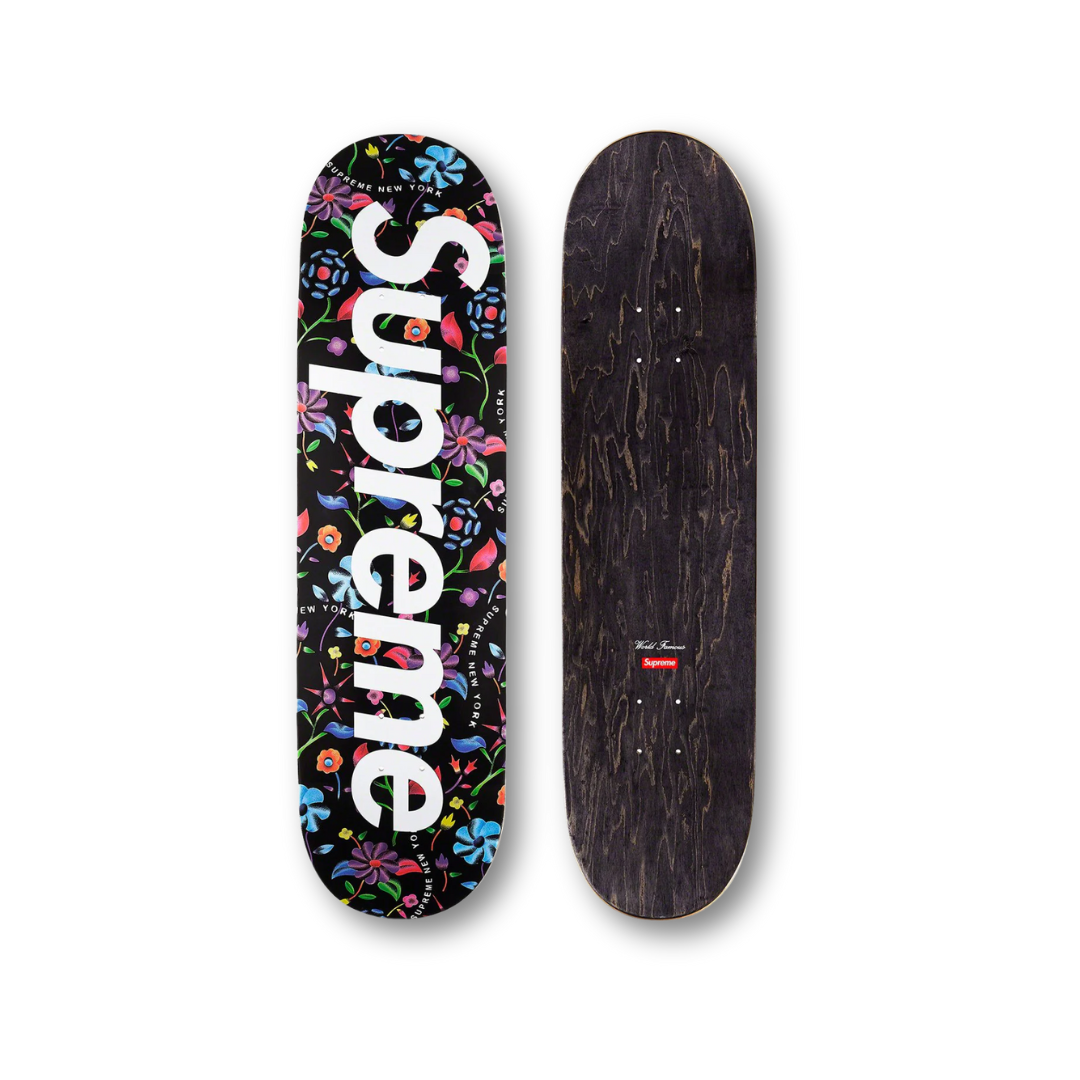 Supreme Airbrushed Floral Skateboard Deck Multi